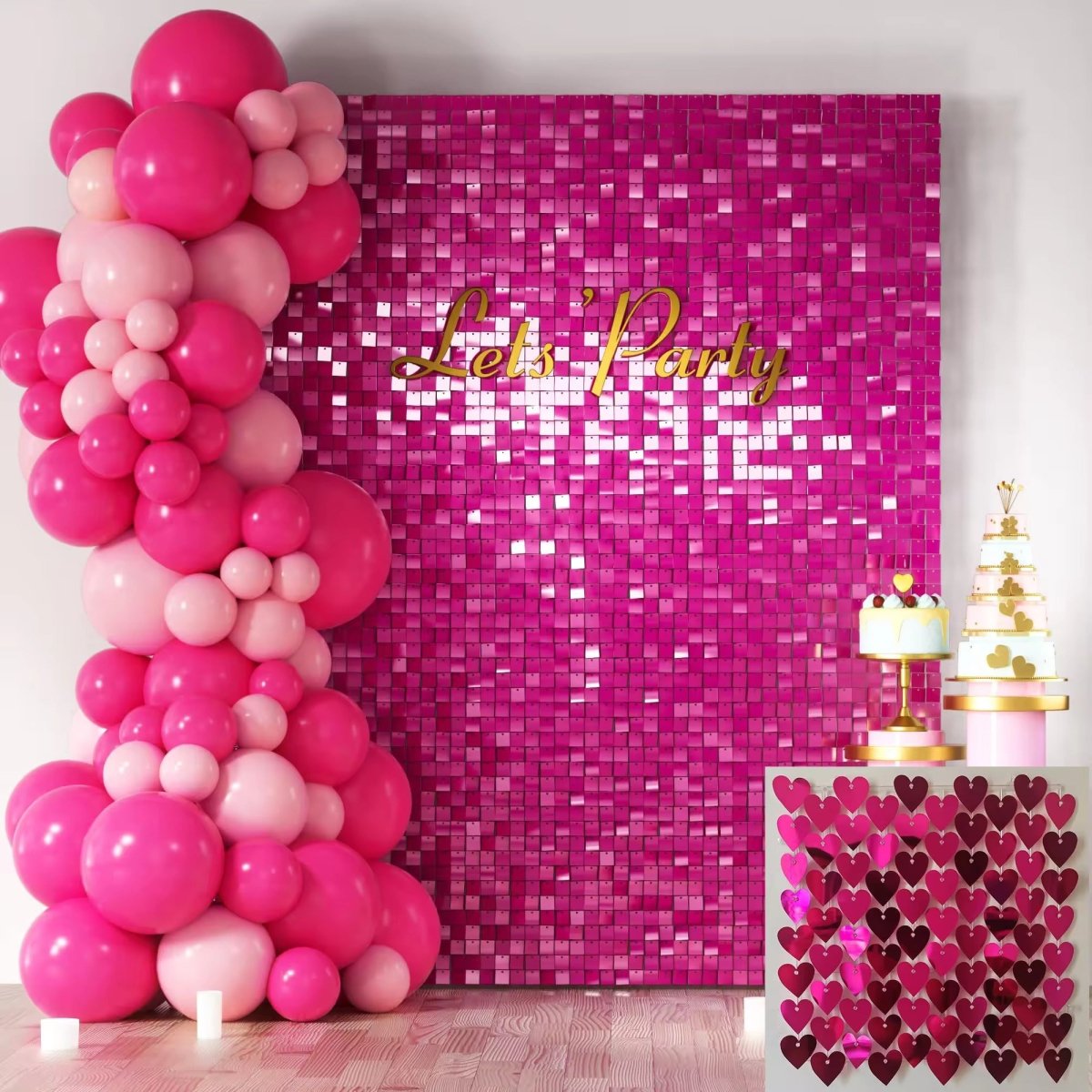 Sequin Panels - 30cm x 30cm - Packs of 7 - (Please contact us for samples as return shipping is chargeable if colour varies on different devices/screens) - Kids Rule Backdrops