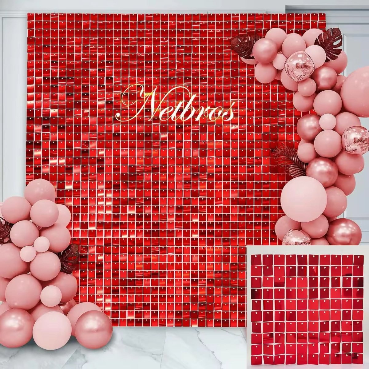 Sequin Panels - 30cm x 30cm - Packs of 7 - (Please contact us for samples as return shipping is chargeable if colour varies on different devices/screens) - Kids Rule Backdrops