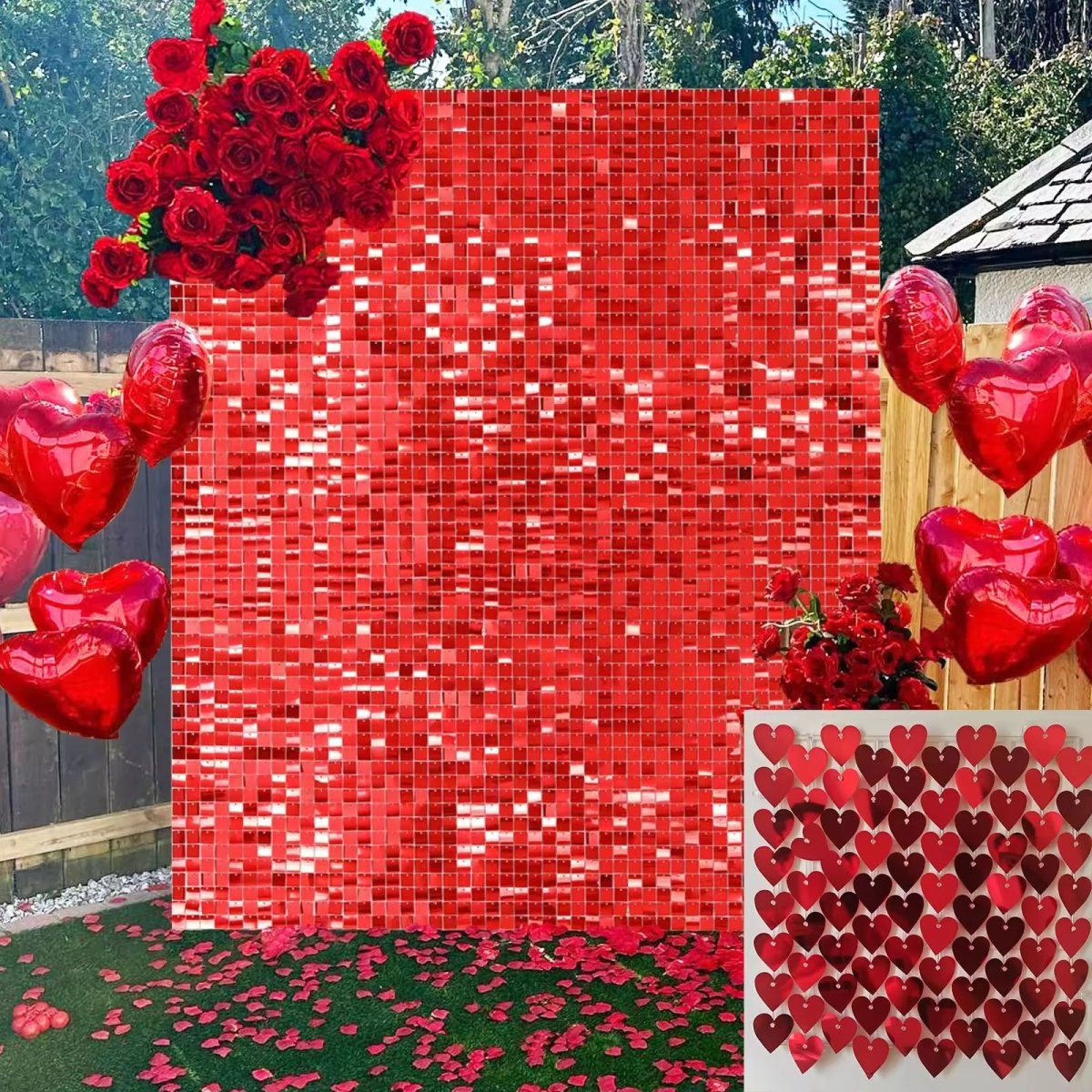 Sequin Panels - 30cm x 30cm - Packs of 7 - (Please contact us for samples as return shipping is chargeable if colour varies on different devices/screens) - Kids Rule Backdrops