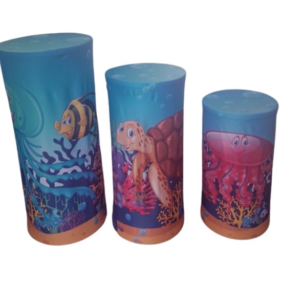 Set of 3 Plinth Covers - Sizes: 33cmx60cm/36cmx75cm/40cmx90cm - Kids Rule Backdrops