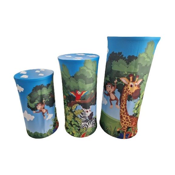 Set of 3 Plinth Covers - Sizes: 33cmx60cm/36cmx75cm/40cmx90cm - Kids Rule Backdrops