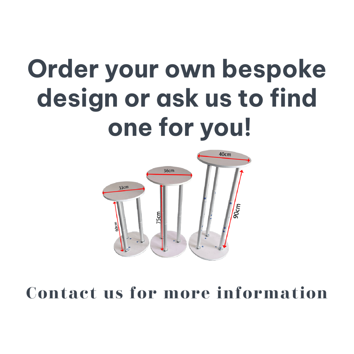 Set of 3 Plinth Covers - Sizes: 33cmx60cm/36cmx75cm/40cmx90cm - Kids Rule Backdrops