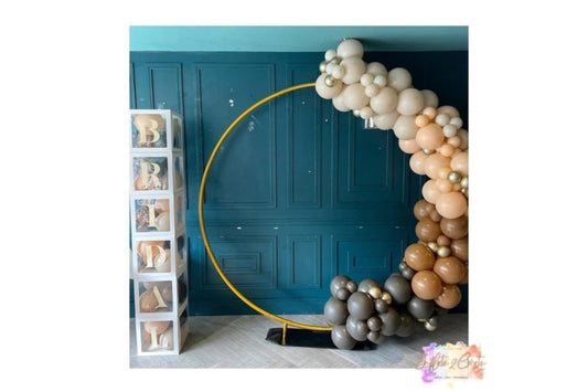 Backdrop hoops in gold and silver - fully collapsible and complete with zipped carry bag - Kids Rule Backdrops