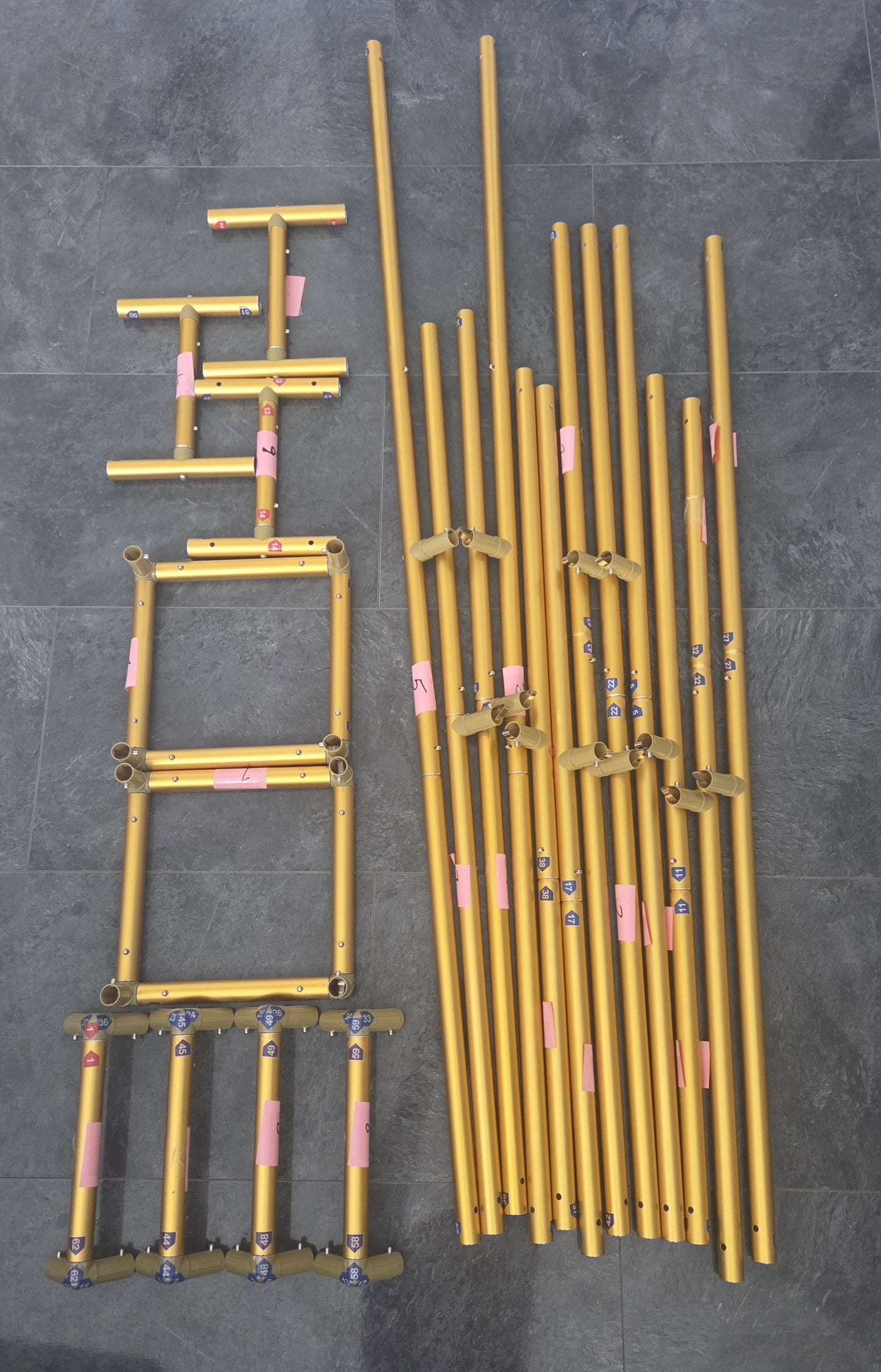 Collapsible Gold Table Stand - Ex - Sample - Kids Rule Backdrops