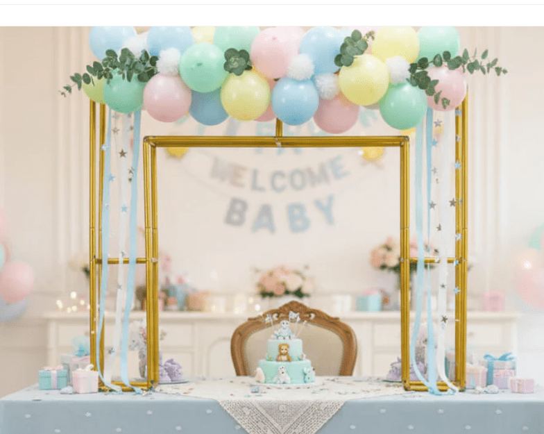 Collapsible Gold Table Stand - Ex - Sample - Kids Rule Backdrops