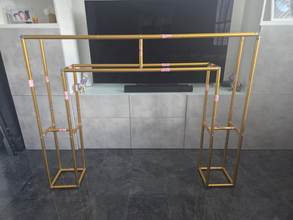Collapsible Gold Table Stand - Ex - Sample - Kids Rule Backdrops