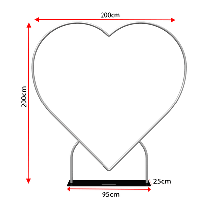 200cm Collapsible Heart Frame - Kids Rule Backdrops